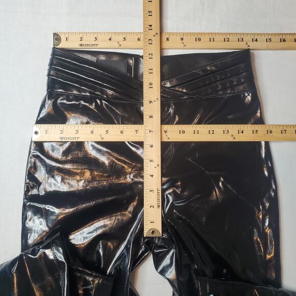 RtA Women's Size 26 Faux Patent Leather Pants Black - Picture 2 of 9